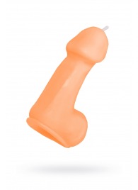 Оранжевая свеча в форме пениса - 47 гр. - Pecado - купить с доставкой в Арзамасе