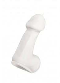 Белая свеча в форме пениса - 47 гр. - Pecado - купить с доставкой в Арзамасе
