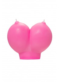 Розовая свеча «Сиськи» - 150 гр. - Pecado - купить с доставкой в Арзамасе