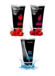 Набор из 3 лубрикантов JUJU (увлажняющий, клубника, малина) - JuJu - купить с доставкой в Арзамасе Набор из 3 лубрикантов JUJU (увлажняющий, клубника, малина) - JuJu - купить с доставкой в Арзамасе