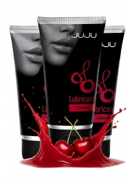 Набор из 3 съедобных лубрикантов JUJU со вкусом вишни - JuJu - купить с доставкой в Арзамасе Набор из 3 съедобных лубрикантов JUJU со вкусом вишни - JuJu - купить с доставкой в Арзамасе