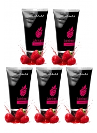 Набор из 5 съедобных лубрикантов JUJU со вкусом малины - JuJu - купить с доставкой в Арзамасе Набор из 5 съедобных лубрикантов JUJU со вкусом малины - JuJu - купить с доставкой в Арзамасе