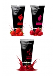 Набор из 3 съедобных лубрикантов JUJU (клубника, малина, вишня) - JuJu - купить с доставкой в Арзамасе Набор из 3 съедобных лубрикантов JUJU (клубника, малина, вишня) - JuJu - купить с доставкой в Арзамасе