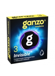 Супертонкие презервативы Ganzo Invisible - 3 шт. - Ganzo - купить с доставкой в Арзамасе