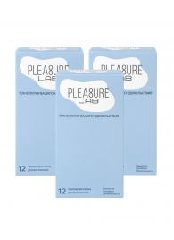 Набор из 3 упаковок ультратонких презервативов Pleasure Lab (по 12 шт.) - Pleasure Lab - купить с доставкой в Арзамасе