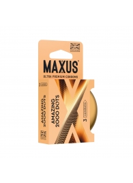 Точечные презервативы MAXUS 2000 Amazing Dots с железным кейсом - 3 шт. - Maxus - купить с доставкой в Арзамасе