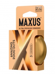 Точечные презервативы MAXUS 2000 Amazing Dots с железным кейсом - 3 шт. - Maxus - купить с доставкой в Арзамасе