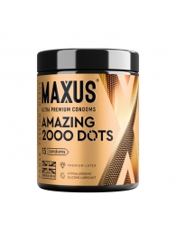 Точечные презервативы MAXUS 2000 Amazing Dots с железным кейсом - 15 шт. - Maxus - купить с доставкой в Арзамасе
