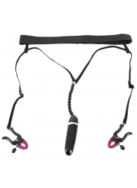 Женские вибростринги с зажимами для половых губ Spreader String with Vibrator - Orion - купить с доставкой в Арзамасе Женские вибростринги с зажимами для половых губ Spreader String with Vibrator - Orion - купить с доставкой в Арзамасе