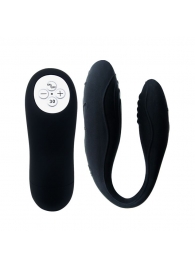 Чёрный вибромассажер для пар Indulgence Plus с ДУ - Baile