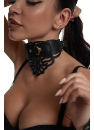 Фигурный чокер с узорами и золотистой фурнитурой - Crazy Handmade - купить с доставкой в Арзамасе