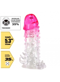 Прозрачно-розовая насадка на пенис Wilford - 13,5 см. - Baile - в Арзамасе купить с доставкой Прозрачно-розовая насадка на пенис Wilford - 13,5 см. - Baile - в Арзамасе купить с доставкой