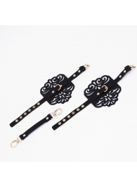 Черный фигурные оковы с золотистой фурнитурой - Crazy Handmade - купить с доставкой в Арзамасе