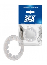 Эрекционное кольцо со стимулирующими шариками на поверхности - Sex Expert - в Арзамасе купить с доставкой