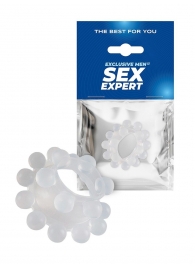 Эластичное эрекционное кольцо с двумя рядами шариков - Sex Expert - в Арзамасе купить с доставкой
