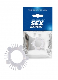 Эластичное эрекционное кольцо с шишечками и шипами - Sex Expert - в Арзамасе купить с доставкой