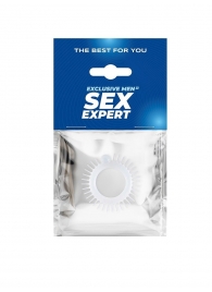 Эластичное эрекционное кольцо с шипиками и шариком - Sex Expert - в Арзамасе купить с доставкой