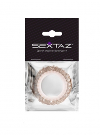 Эрекционное кольцо с бежевыми «ресничками» - Sextaz - в Арзамасе купить с доставкой
