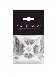 Эластичное эрекционное кольцо с черными «ресничками» - Sextaz - в Арзамасе купить с доставкой