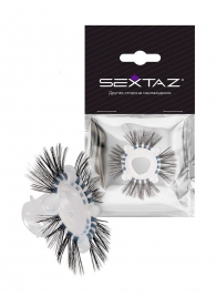 Эластичное эрекционное кольцо с черными «ресничками» - Sextaz - в Арзамасе купить с доставкой