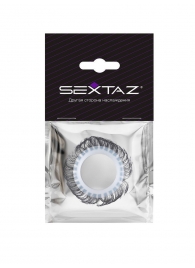 Эластичное эрекционное колечко с черными «ресничками» - Sextaz - в Арзамасе купить с доставкой