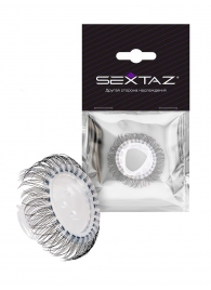 Эластичное эрекционное кольцо с длинными черными «ресничками» - Sextaz - в Арзамасе купить с доставкой