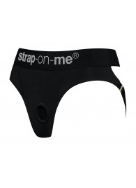Черные трусики для насадок Heroine Lingerie Harness - size XL - Strap-on-me - купить с доставкой в Арзамасе