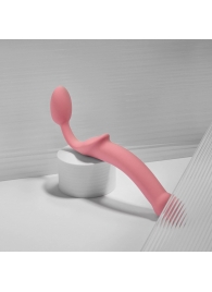 Розовый безремневой страпон Strap-on-me Semi-Realistic Bendable Strap-On size L - Strap-on-me - купить с доставкой в Арзамасе