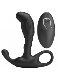Черный изогнутый массажёр простаты с вибрацией и пультом ДУ - Baile - в Арзамасе купить с доставкой