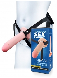 Мужской полый страпон на регулируемых ремешках - 22 см. - Sex Expert - купить с доставкой в Арзамасе