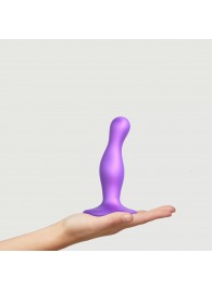 Фиолетовая насадка Strap-On-Me Dildo Plug Curvy size S - Strap-on-me - купить с доставкой в Арзамасе