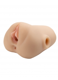 Телесный мастурбатор с вибрацией Double Pounder Vibrating Squeeze Stroker - Pipedream - в Арзамасе купить с доставкой