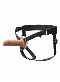 Телесный пустотелый фаллопротез 5’’ Hollow Silicone Strap-On - 14 см. - Pipedream - купить с доставкой в Арзамасе