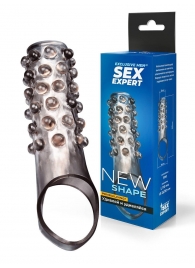 Дымчатая насадка на пенис с выпуклостями - 11 см. - Sex Expert - в Арзамасе купить с доставкой