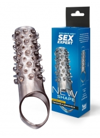 Дымчатая насадка на пенис с шипами и выпуклостями - 12 см. - Sex Expert - в Арзамасе купить с доставкой