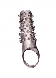 Дымчатая насадка на пенис с шипами и выпуклостями - 12 см. - Sex Expert - в Арзамасе купить с доставкой