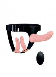 Женский страпон с 3 насадками и вибрацией - Erowoman-Eroman - купить с доставкой в Арзамасе