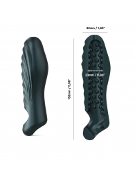 Серая силиконовая насадка на пенис с подхватом Manwan Ryzer - Manwan - в Арзамасе купить с доставкой