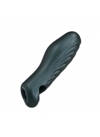 Серая силиконовая насадка на пенис с подхватом Manwan Ryzer - Manwan - в Арзамасе купить с доставкой