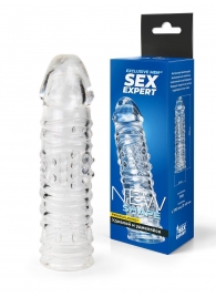 Прозрачная закрытая насадка на пенис - 17 см. - Sex Expert - в Арзамасе купить с доставкой