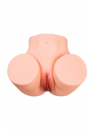 Телесный мастурбатор в форме попки с 2 любовными входами - No Name - в Арзамасе купить с доставкой