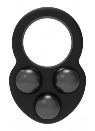 Черное эрекционное кольцо с утяжелителями - Dream Toys - в Арзамасе купить с доставкой
