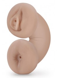 Телесный люминесцентный двусторонний мастурбатор Tasha - Blush Novelties - в Арзамасе купить с доставкой