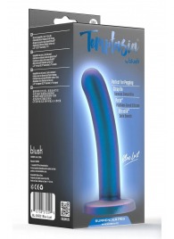 Синяя насадка с гладкой поверхностью Surrender 5.75 Inch Intermediate Pegging Dildo - 14,6 см. - Blush Novelties - купить с доставкой в Арзамасе