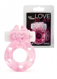 Розовое эрекционное виброкольцо в форме зайчика - 1137 - в Арзамасе купить с доставкой