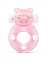 Розовое эрекционное виброкольцо в форме мишки - 1137 - в Арзамасе купить с доставкой