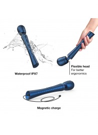 Синий вибромассажёр с насадками Man.wand Edgy - Manwan - в Арзамасе купить с доставкой