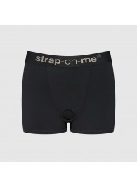 Черные трусики-боксеры для фиксации насадок Strap-on-me Harness Lingerie Allure - size XL - Strap-on-me - купить с доставкой в Арзамасе