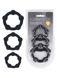 Набор из 3 эрекционных колец Beaded Silicone Cockring Set - Shots Media BV - в Арзамасе купить с доставкой