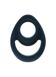 Черное эрекционное кольцо Double Ergo Silicone Cockring - Shots Media BV - в Арзамасе купить с доставкой